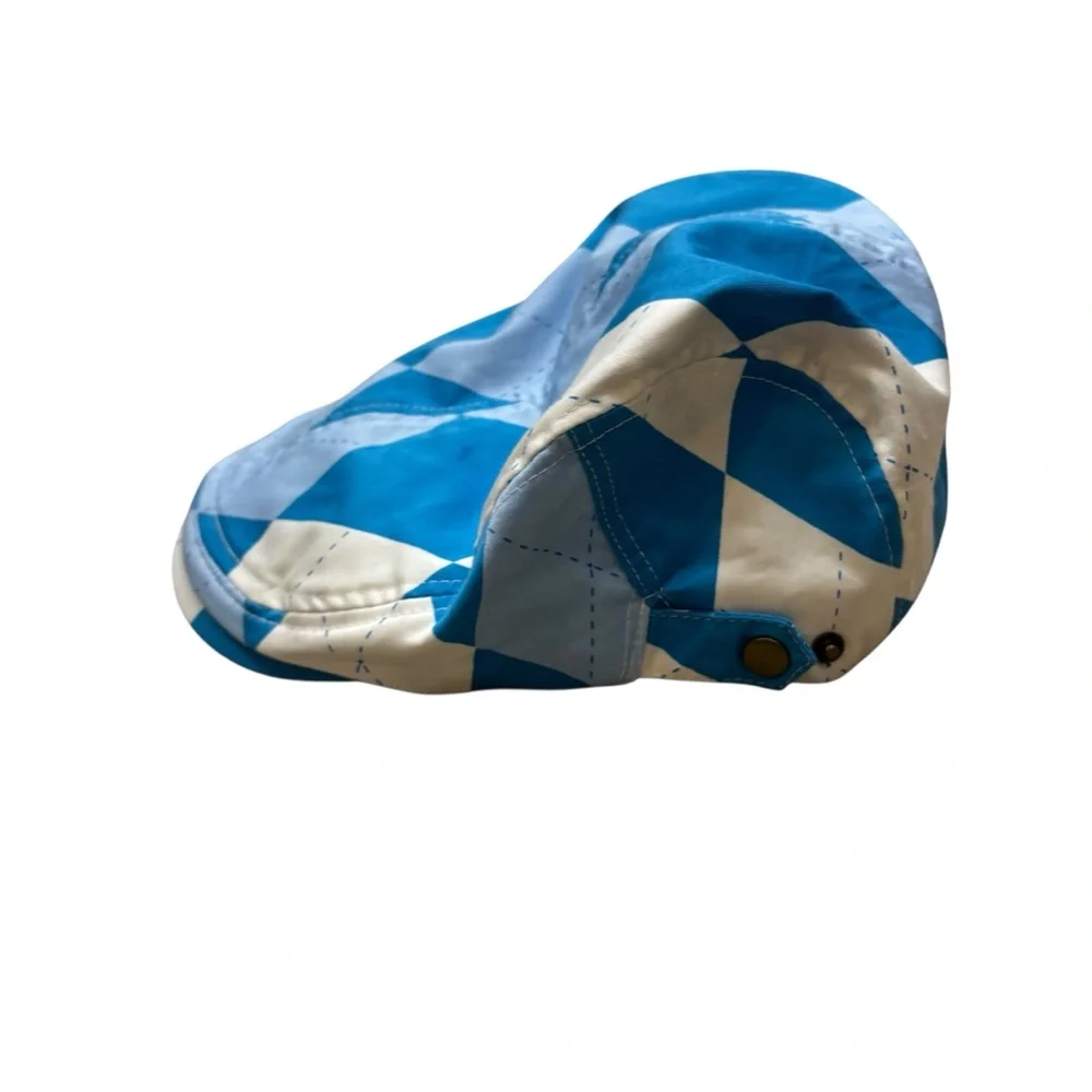 Men’s Royal & Awesome Old Tom's‎ Flat Cap Blue and White One Size Adjustable